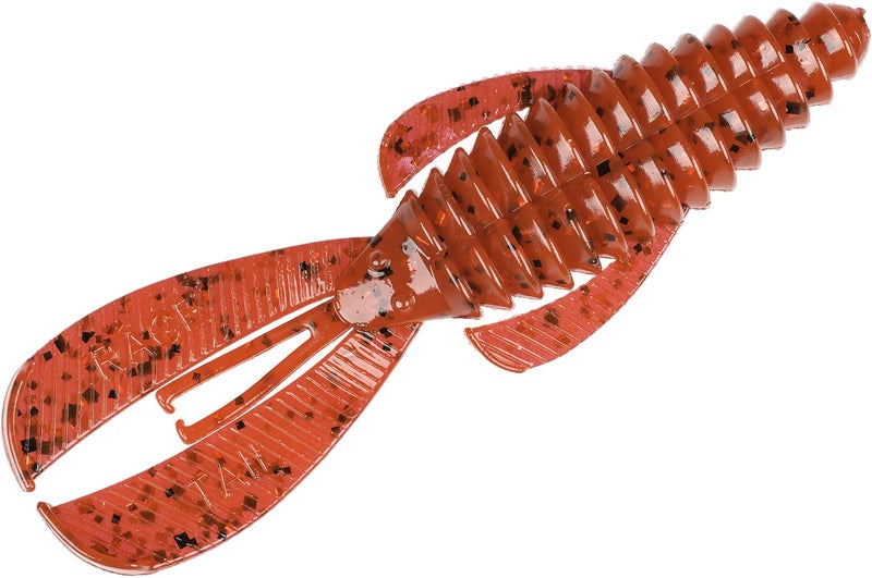 Strike King Rage Bug Fishing Lure, Soft Plastic Craw, Delta Red, 4-Inches, 7-Pack - Image 1